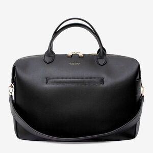 Mina Baie Black Vegan Leather Mom Bag